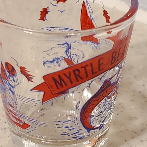 Myrtle Beach South Carolina Shot Glass beach fun fishing fun - Picture 6 of 9